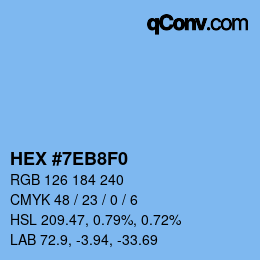 Color code: HEX #7EB8F0 | qconv.com