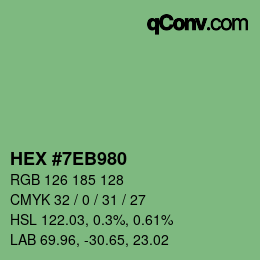 Color code: HEX #7EB980 | qconv.com