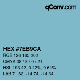 Color code: HEX #7EB9CA | qconv.com
