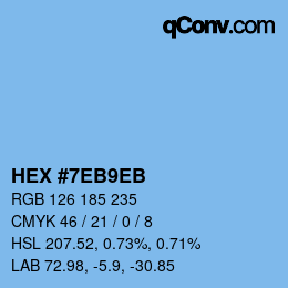 Color code: HEX #7EB9EB | qconv.com