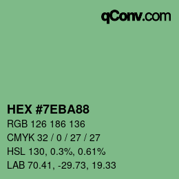 Color code: HEX #7EBA88 | qconv.com