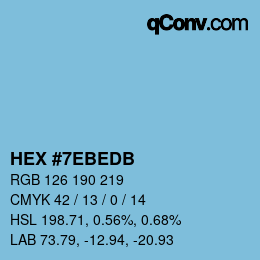 Color code: HEX #7EBEDB | qconv.com