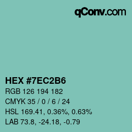 Color code: HEX #7EC2B6 | qconv.com