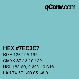 Color code: HEX #7EC3C7 | qconv.com