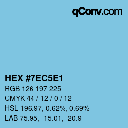 Color code: HEX #7EC5E1 | qconv.com