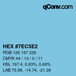 Color code: HEX #7EC5E2 | qconv.com