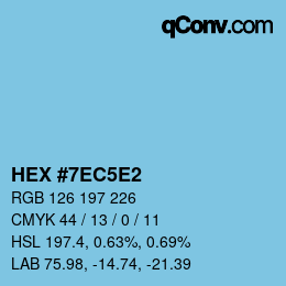 颜色代码: HEX #7EC5E2 | qconv.com