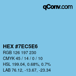 Color code: HEX #7EC5E6 | qconv.com