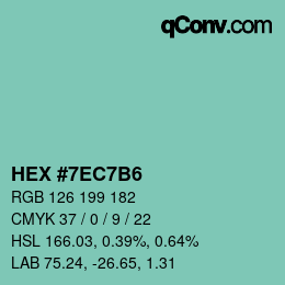 Color code: HEX #7EC7B6 | qconv.com