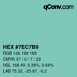 Color code: HEX #7EC7B9 | qconv.com