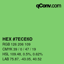 Color code: HEX #7ECE6D | qconv.com