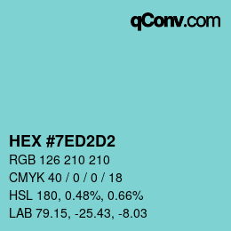 Color code: HEX #7ED2D2 | qconv.com