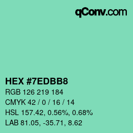 Color code: HEX #7EDBB8 | qconv.com