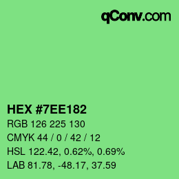 Color code: HEX #7EE182 | qconv.com
