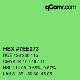 Color code: HEX #7EE273 | qconv.com