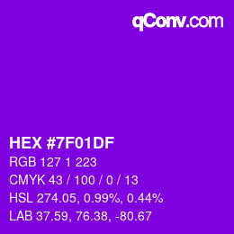 Color code: HEX #7F01DF | qconv.com