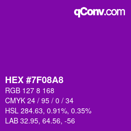 カラーコード: HEX #7F08A8 | qconv.com