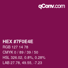 Color code: HEX #7F0E4E | qconv.com