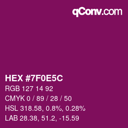 Color code: HEX #7F0E5C | qconv.com