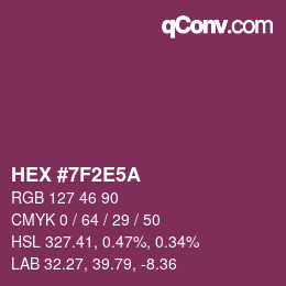 Color code: HEX #7F2E5A | qconv.com