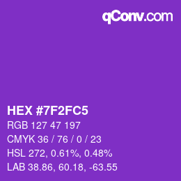 Color code: HEX #7F2FC5 | qconv.com