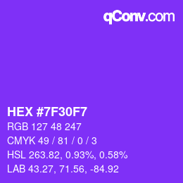 Color code: HEX #7F30F7 | qconv.com