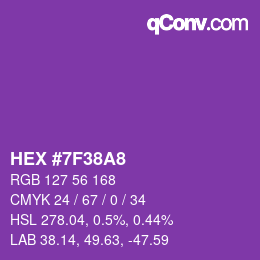 Color code: HEX #7F38A8 | qconv.com