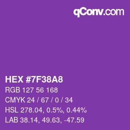 Color code: HEX #7F38A8 | qconv.com