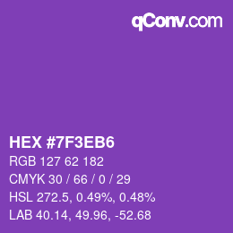 カラーコード: HEX #7F3EB6 | qconv.com