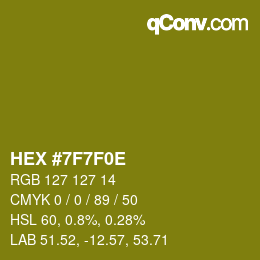 Color code: HEX #7F7F0E | qconv.com