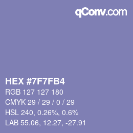 Color code: HEX #7F7FB4 | qconv.com