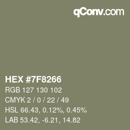 Color code: HEX #7F8266 | qconv.com