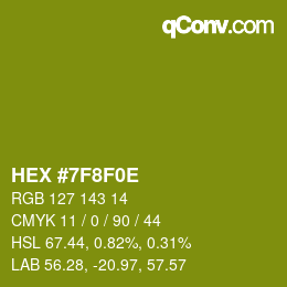 Color code: HEX #7F8F0E | qconv.com