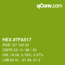 Color code: HEX #7FA517 | qconv.com