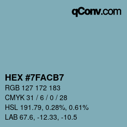 Color code: HEX #7FACB7 | qconv.com