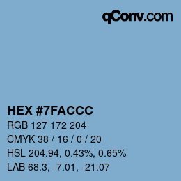 Color code: HEX #7FACCC | qconv.com