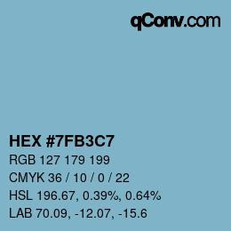 カラーコード: HEX #7FB3C7 | qconv.com