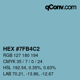 Color code: HEX #7FB4C2 | qconv.com