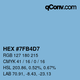 Color code: HEX #7FB4D7 | qconv.com