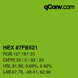 Color code: HEX #7FB521 | qconv.com