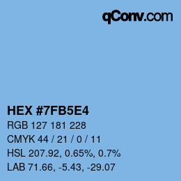 Color code: HEX #7FB5E4 | qconv.com