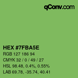Código de color: HEX #7FBA5E | qconv.com
