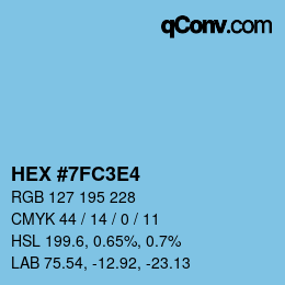 Color code: HEX #7FC3E4 | qconv.com
