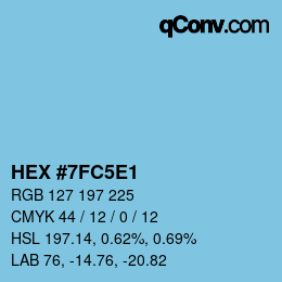 Color code: HEX #7FC5E1 | qconv.com