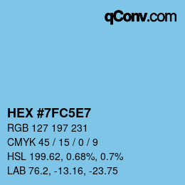 Color code: HEX #7FC5E7 | qconv.com