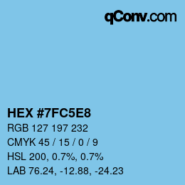 Color code: HEX #7FC5E8 | qconv.com
