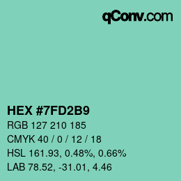 Color code: HEX #7FD2B9 | qconv.com