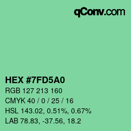 Color code: HEX #7FD5A0 | qconv.com