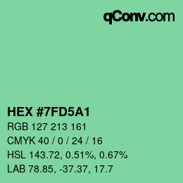 Color code: HEX #7FD5A1 | qconv.com