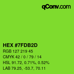 Color code: HEX #7FDB2D | qconv.com